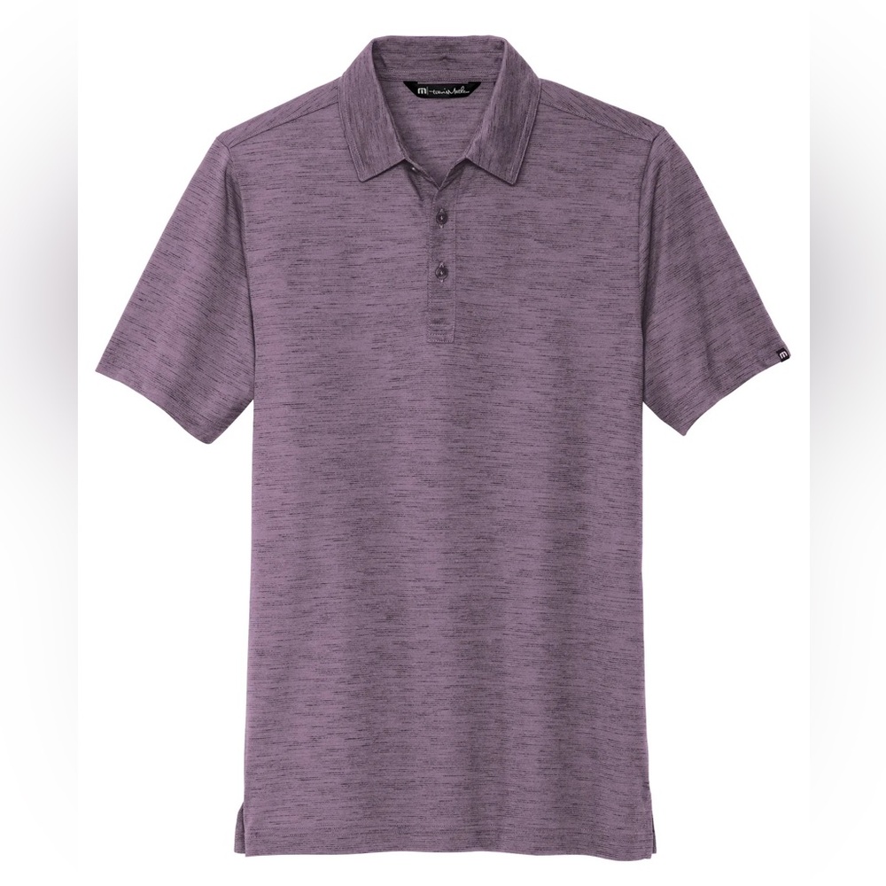 TravisMathew Flying Tortilla Polo Mens M Purple Sage Golf Shirt Heather